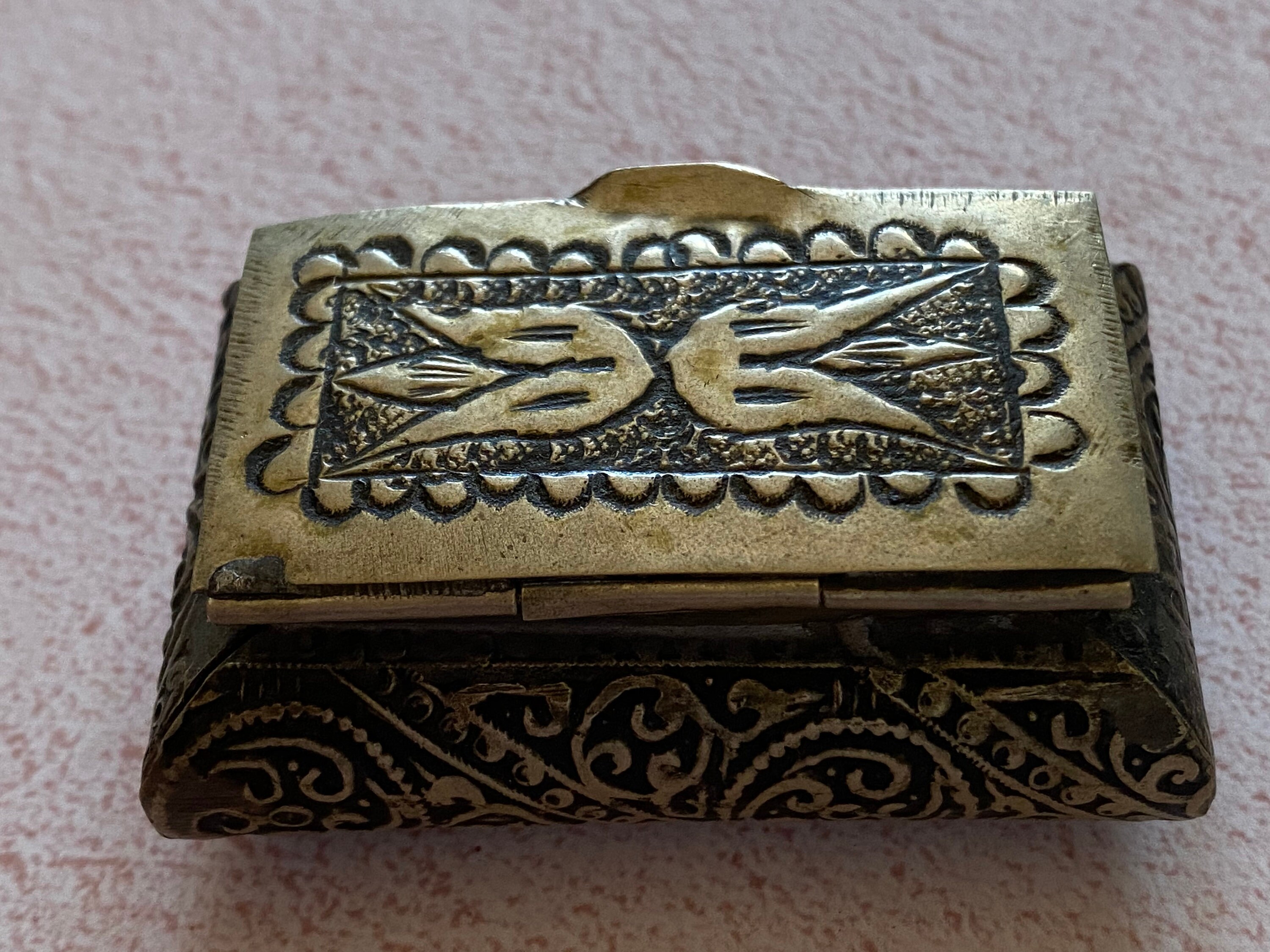 Vintage Trinket Box in Silver Tone Metal Trinket Box Snuff Box Etsy