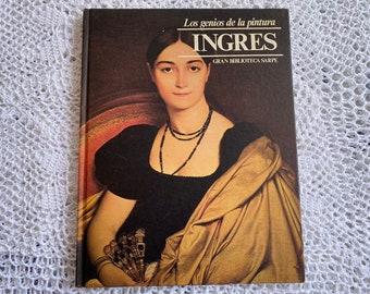 Vintage Ingres Art Book Hardcover Book in Spanish Jean-Auguste-Dominique Ingres