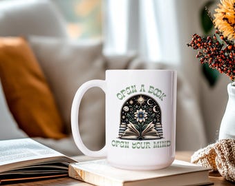 Book Lover Coffee Mug, Inspirational Bookish Gift