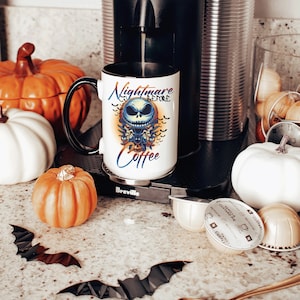 Nightmare Before Coffee Mug: Jack Skellington Halloween Mug (15oz)