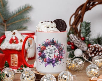 Be Merry Stay Scary Christmas Coffee Mug | Festive Holiday Mug | Christmas Gift | Goth Christmas | Spooky Christmas Mug | Creepmas Mug