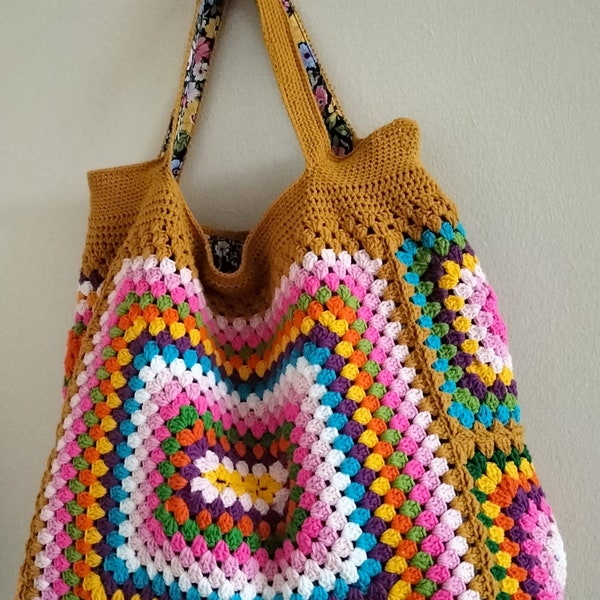 granny sguare  bag, crochet bag, Handmade crochet bag, moms day gift,Crochet granny Bag, Shoulder bag, Tote bag crochet,afgan bag,summer bag