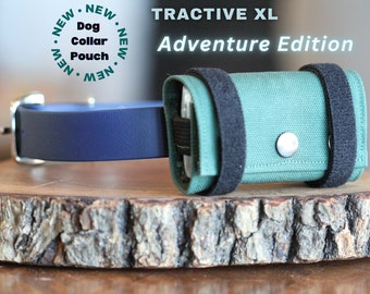 Tractive DOG XL Adventure Edition GPS Compatible Pouch with Velcro - Handmade for all Collar and Harness Styles - 15 Colour Options