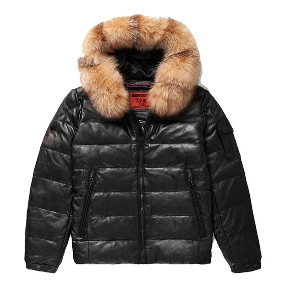 Fashion Puffer Leather Jacket 