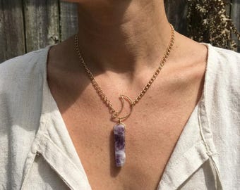 Collar de amatista lunar