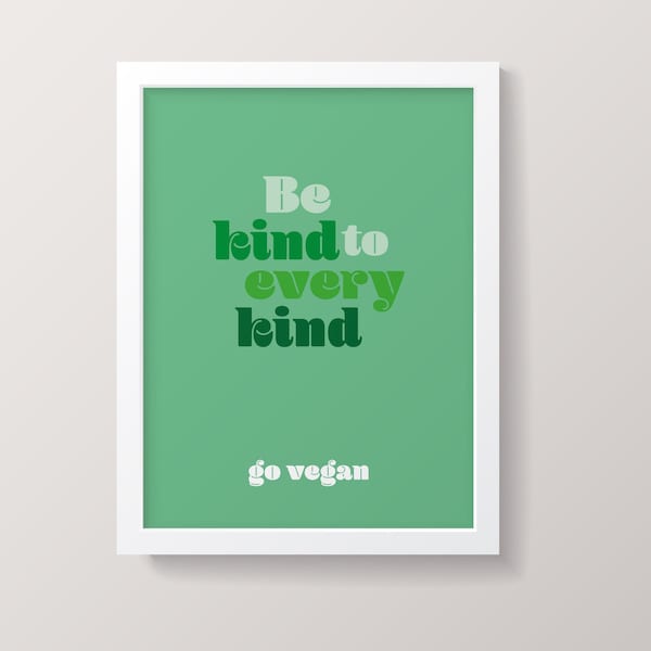 Vegan Poster Etsy