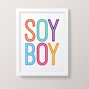 Vegan Poster | Soy Boy | Proud Vegan Poster | Vegan Sayings | Vegan Kitchen Art | Vegan Art | Printable Poster | Instant Digital Download