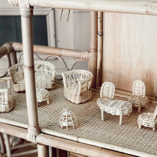 Rattan Dollhouse Furniture Etsy