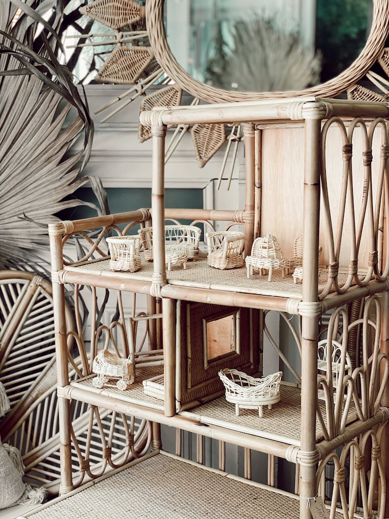 Rattan Dollhouse Furniture Etsy