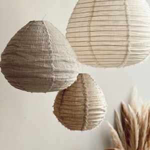 Wabi Sabi linen lighting