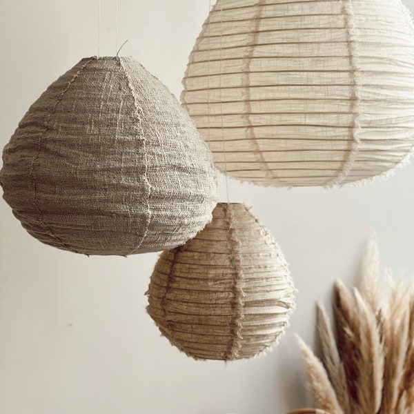 Wabi Sabi linen lighting