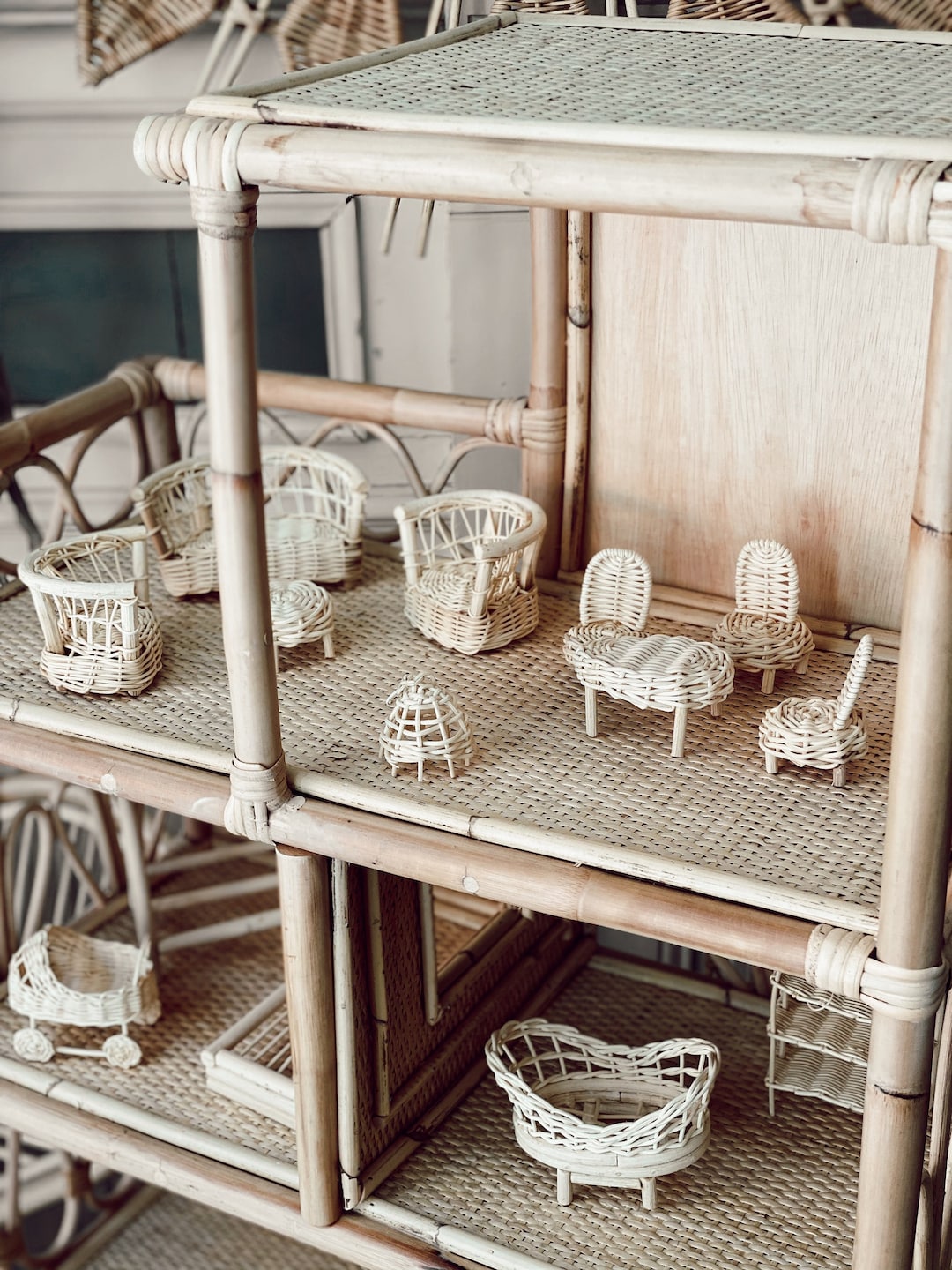 Rattan Dollhouse Furniture Etsy