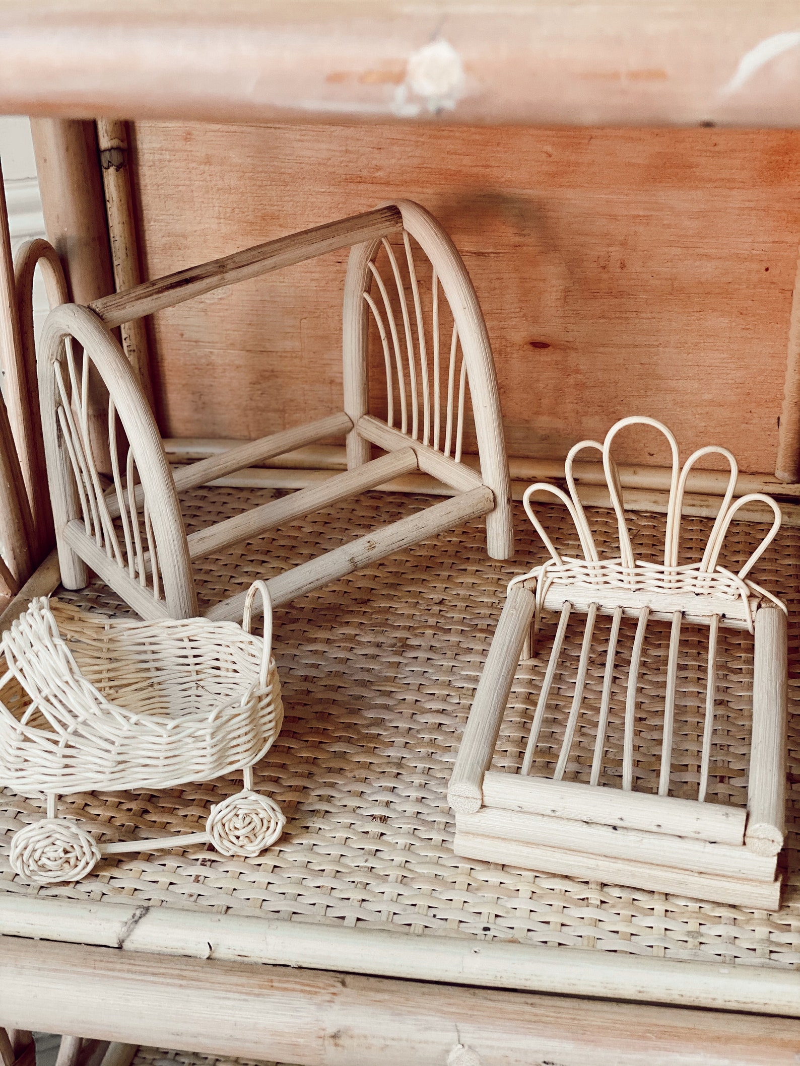 Rattan Dollhouse Furniture Etsy