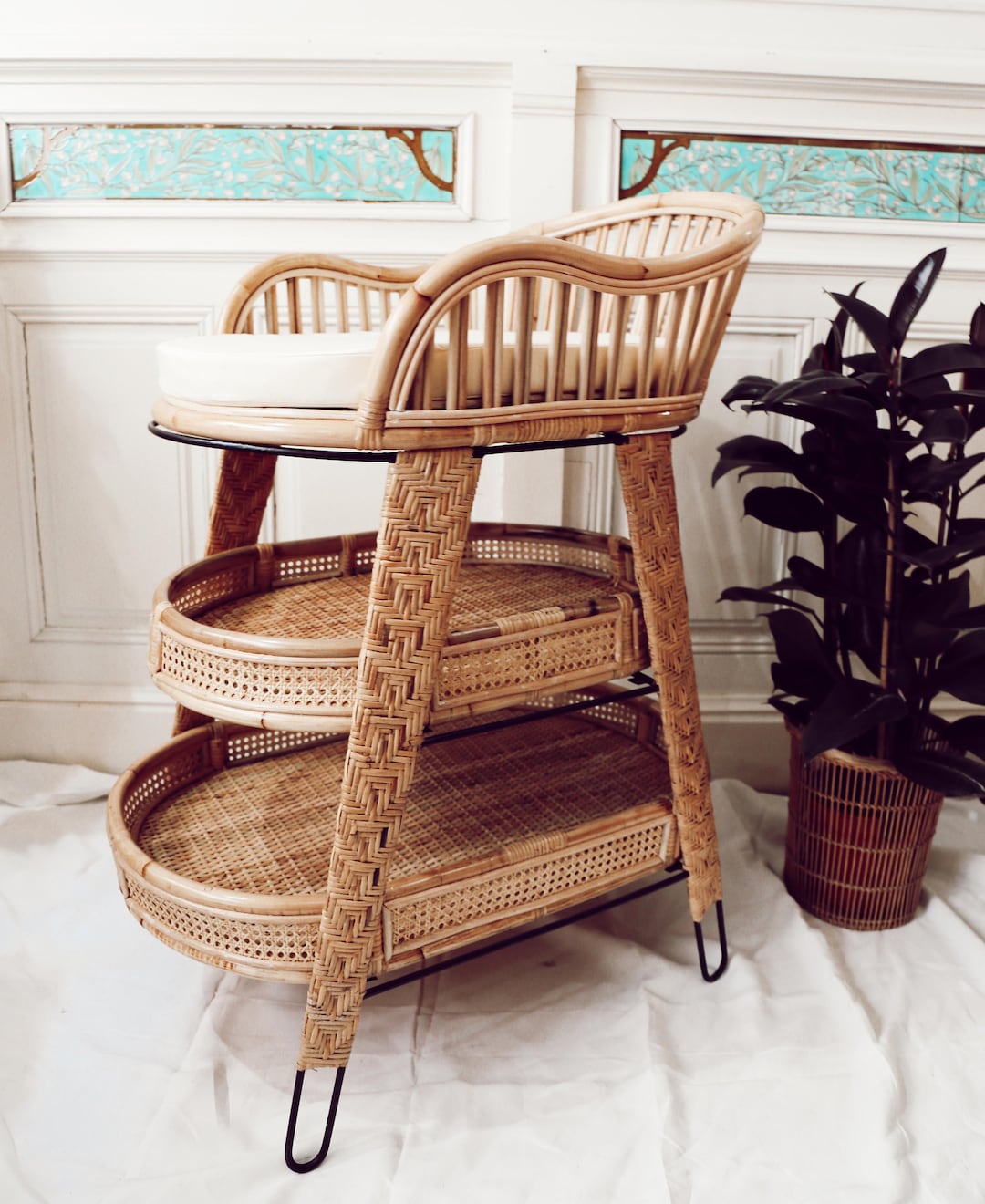 Rattan Changing Table