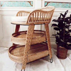 Rattan changing table