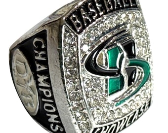 Baseball Showcase National Champions Sports Tournament Winning Boss Ring Size 10 Play Bat Ball