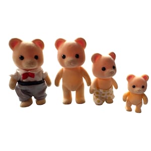 VTG lapjesbeestjes Sylvanian Bear FAMILY Family AANBIDDELIJKE lapjesbeestjes Sylvanian Families