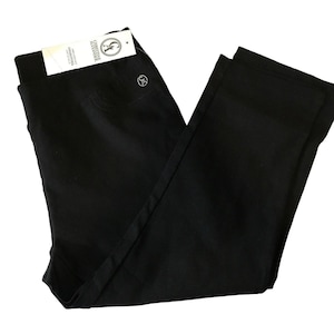 Christine Alexander Medium BLACK Twill Viscose Stretch Slack Capri Dress Pant Sport Dance Travel
