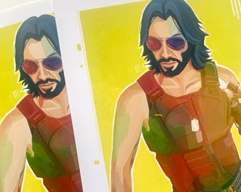 Johnny Silverhand - Inspired Cyberpunk 2077 Fanart Art Print