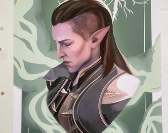 Young Solas Fen&#39;Harel - Dragon Age Veilguard Fanart Art Print