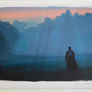 Pride and Prejudice Darcy in the Mist - Art Print