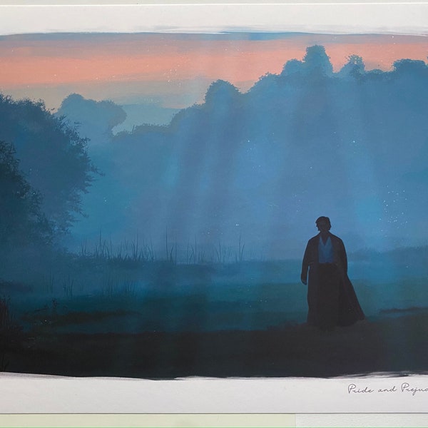 Pride and Prejudice Darcy in the Mist - Art Print