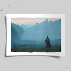 Pride and Prejudice Darcy in the Mist - Art Print