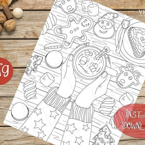 Hygge Coloring Book for Adults Boho and Nordic Interior - Etsy