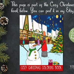 Cozy Christmas Coloring Book for Adults Christmas Market