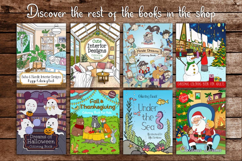 High quality downloadable printable coloring books for Procreate