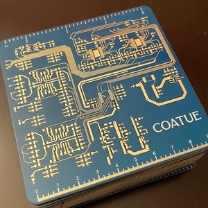Circuit Board Coasters - Customized Text - coffee tea computer gift glasses cup PCB bar coaster