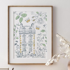 Fantazyjny wydruk artystyczny domu Cottagecore Spring Light Academia Wall Art Country Living Decor Prezent na ścianę do pokoju dziecięcego Nowoczesny wystrój domu wiejskiego