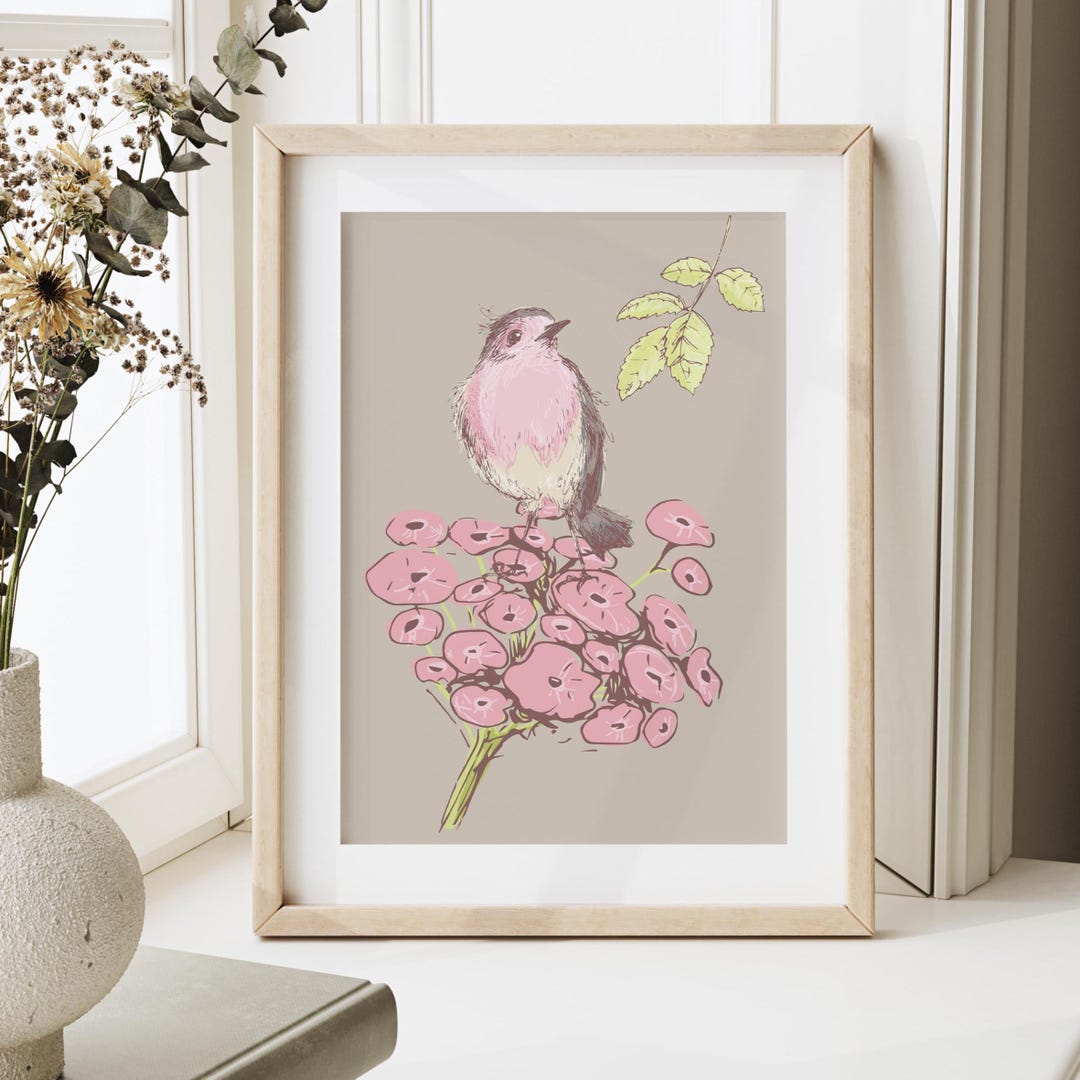 Cottagecore Robin Art Print Spring Light Academia Wall Art Country ...