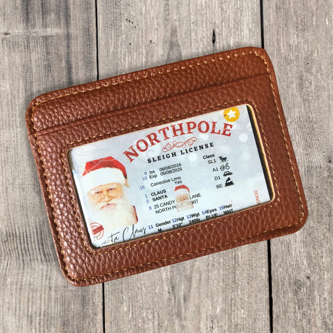 Dolyues Santa Claus Wallets for Kids 9-12 Merry Christmas Trifold Wallet  for Boys Girls Card Holder Money Cip Travel Coin Purse Clutch Xmas Gifts