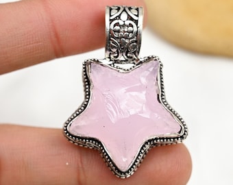 Pink Aura Druzy Pendant 925 Sterling Silver Pendant Druzy