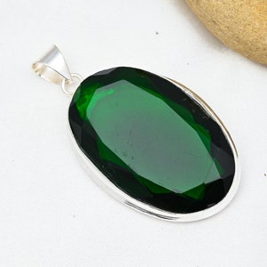 Chrome Diopside Pendant 925 Sterling Silver Pendant Chrome Diopside Gemstone Pendant Handmade Jewelry Chrome Diopside Jewelry Gifts For Her