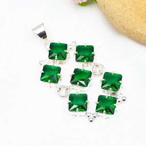 Chrome Diopside Pendant 925 Sterling Silver Pendant Chrome Diopside Gemstone Pendant Handmade Jewelry Chrome Diopside Jewelry Gifts For Her