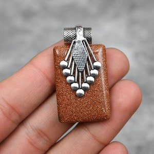 Sunstone Pendant 925 Sterling Silver Pendant Jewelry Sunstone Gemstone Pendant Necklace Handmade Silver Sunstone Jewelry for Gift For Her