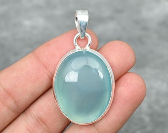 Pendentif Cabochon En Calcédoine Naturelle - 21 Carats - Turquie - Réf. EA87 - Neuf Avec étiquette