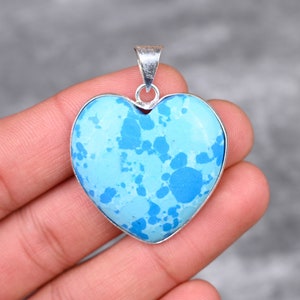 Larimar Pendant 925 Sterling Silver Pendant Larimar Gemstone Pendant Jewelry Necklace Handmade Silver Larimar Jewelry Gift For Her Mother