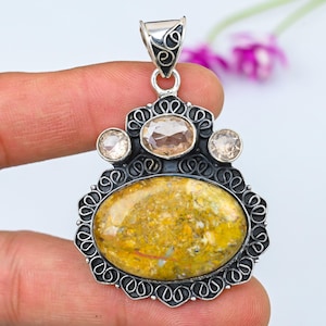 Maligano Jasper Pendant 925 Sterling Silver Pendant Maligano Jasper Gemstone Pendant Handmade Jewelry Maligano Jasper Necklace Gift For Her