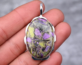 Sterling Silver Stichtite Freeforms Pendants Sterling Silver Stichtite Freeforms Pendants