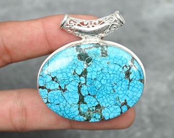 Turkoshänge 925 sterlingsilverhänge Turkos ädelstenshänge Handgjorda silversmycken Turkos smycken Present till hennes mamma
