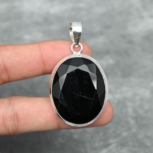 ブラックオニキスペンダント 925スターリングシルバーペンダント ブラックオニキス宝石ペンダントジュエリー ハンドメイドジュエリー ブラックオニキスジュエリー 彼女の母親へのギフト
