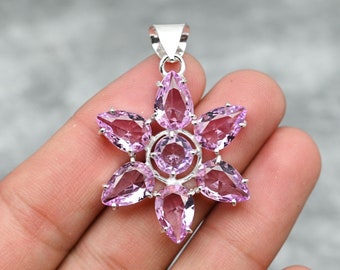 割引価格 Sterling 925 Pendant Kunzite Pink Silver Kunzite Pendant 靴