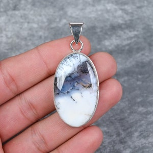 Dendrite Opal Pendant 925 Sterling Silver Pendant Dendrite Opal Gemstone Pendant Handmade Jewelry Dendrite Opal Jewelry Gift For Her Mother
