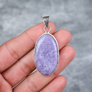 Lepidolite Pendant 925 Sterling Silver Pendant Lepidolite Gemstone Pendant Handmade Silver Jewelry Lepidolite Jewelry Gift For Her Mother
