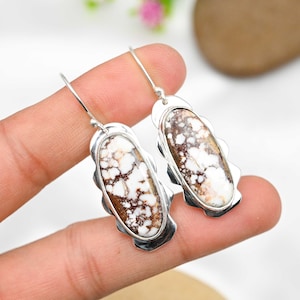Wild Horse Earrings 925 Sterling Silver Earrings Wild Horse Gemstone Earrings Handmade Earrings Wild Horse Jewelry Christmas Gift For Her