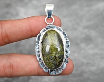 Dragon Blood Jasper Pendant 925 Sterling Silver Pendant Dragon Jasper Gemstone Pendant Handmade Jewelry Blood Jasper Jewelry Gift For Her