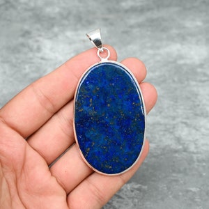 Lapis Lazuli Pendant 925 Sterling Silver Pendant Lapis Lazuli Gemstone Pendant Handmade Silver Jewelry Lapis Lazuli Jewelry Gift For Her